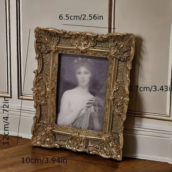 New Vintage European Style Resin Photo Frame, Rectangular Small - Picture 2 of 4